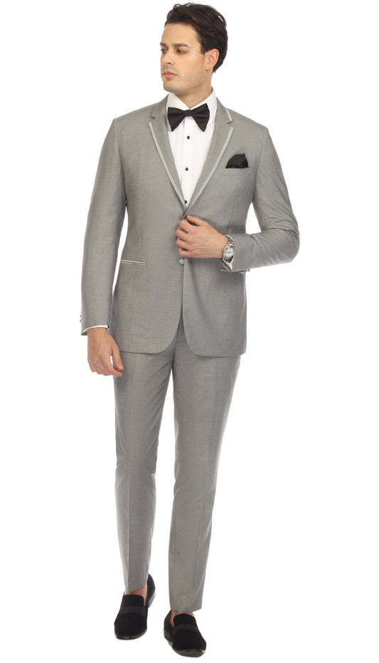 Caserta Grey Slim Fit 3-Piece Tuxedo