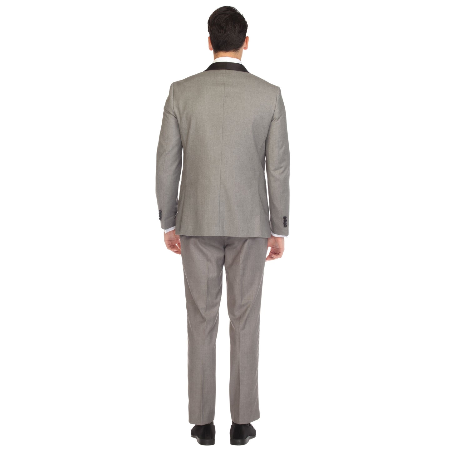 Regent Grey Slim Fit Shawl Lapel 2-Piece Tuxedo Suit Set