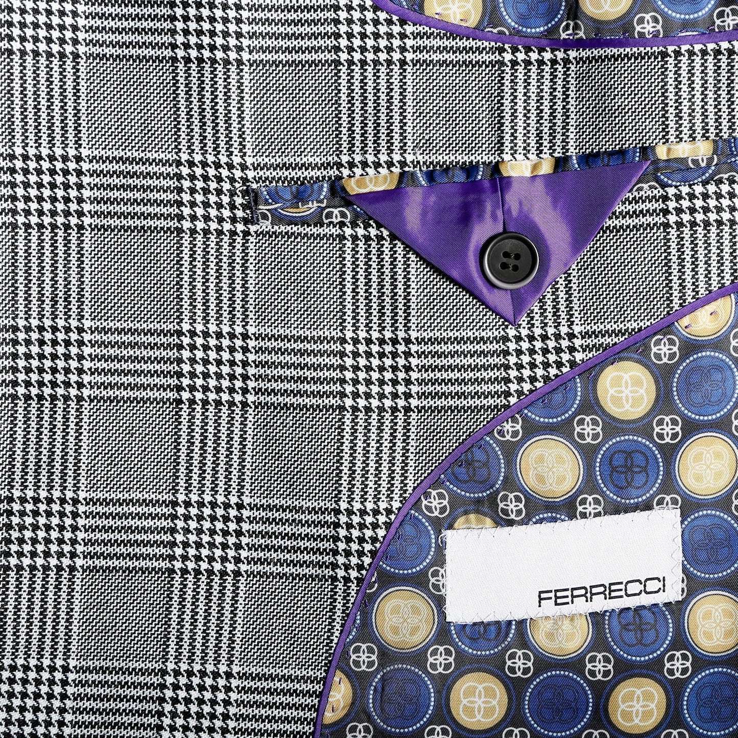 Ravensworth Grey Skinny Slim Fit 2-Piece Glen Plaid Peak Lapel Suit