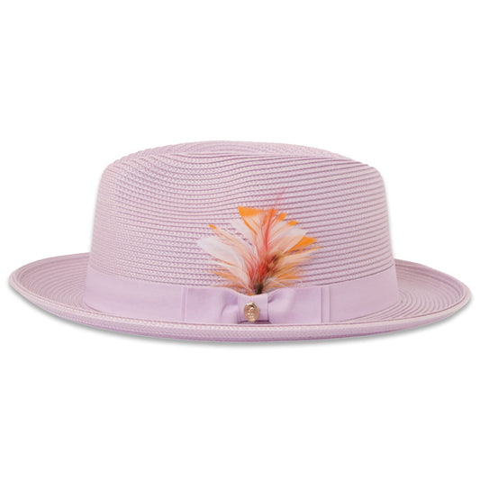 Habana Crushable Straw Hat Fedora in Lavender