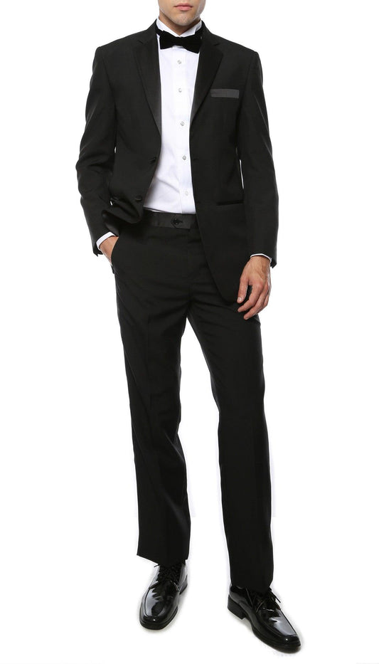 Thornbury Black Regular Fit 2-Piece Tuxedo