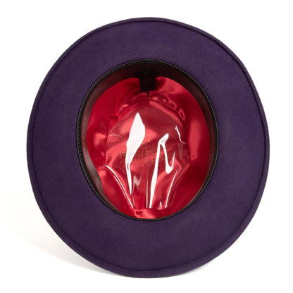 Crushable Purple 100% Australian Wool Fedora Hat