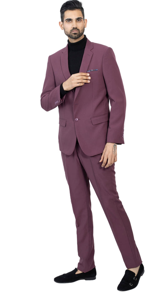 Sovereign Burgundy Slim Fit 2-Piece Suit (2)