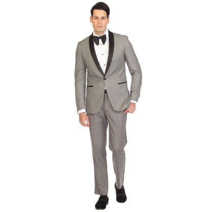 Regent Grey Slim Fit Shawl Lapel 2-Piece Tuxedo Suit Set