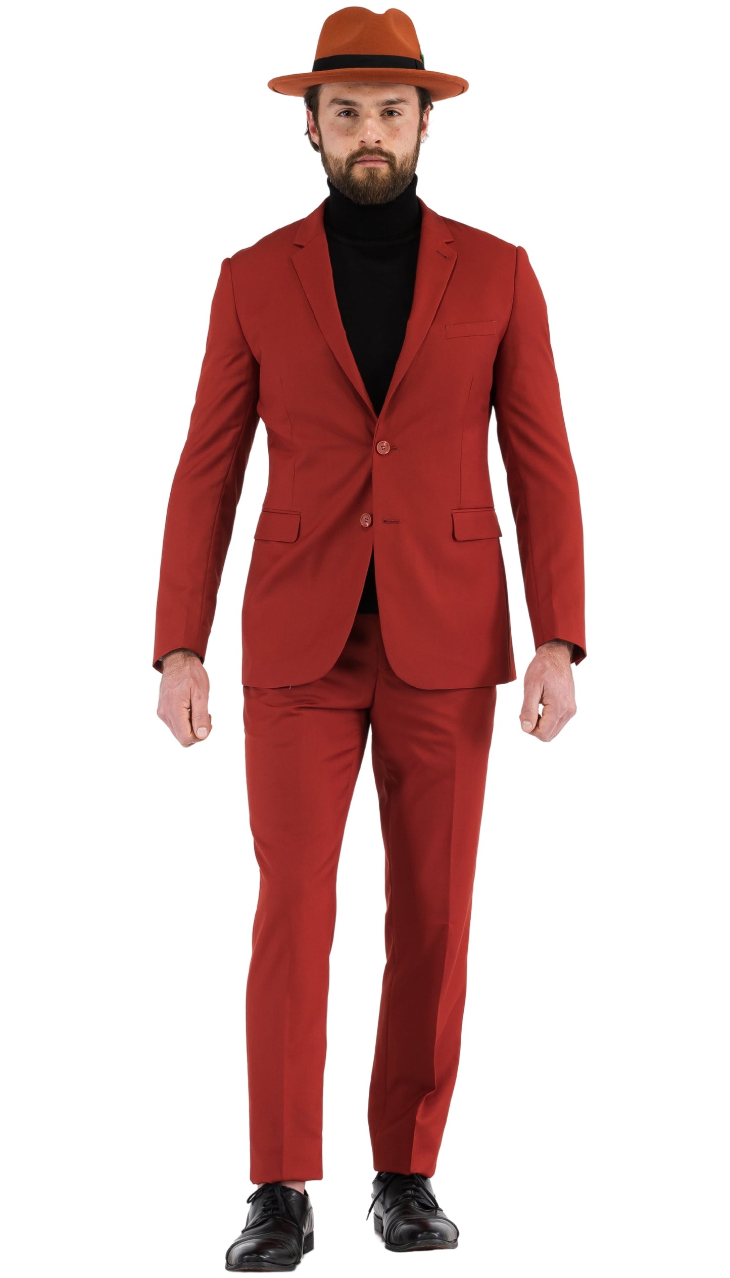 Monarch Brick Slim Fit Notch Lapel 2-Piece Suit