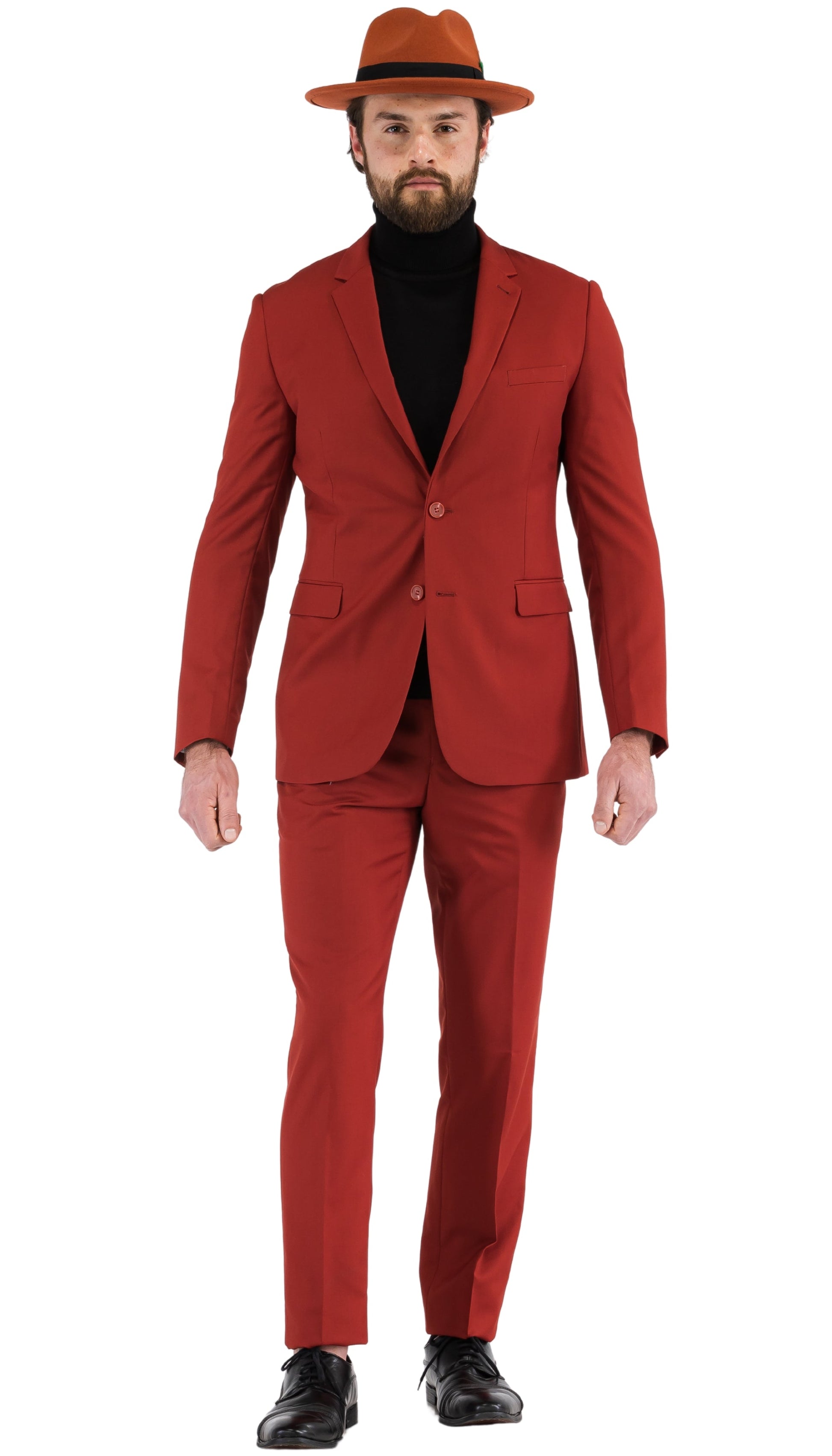 Monarch Brick Slim Fit Notch Lapel 2-Piece Suit