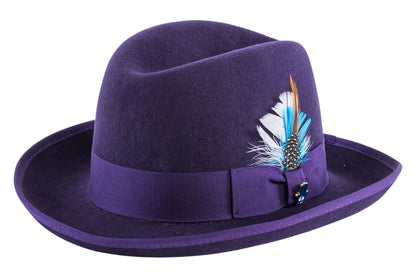 Australian Premium Wool Purple Godfather Hat