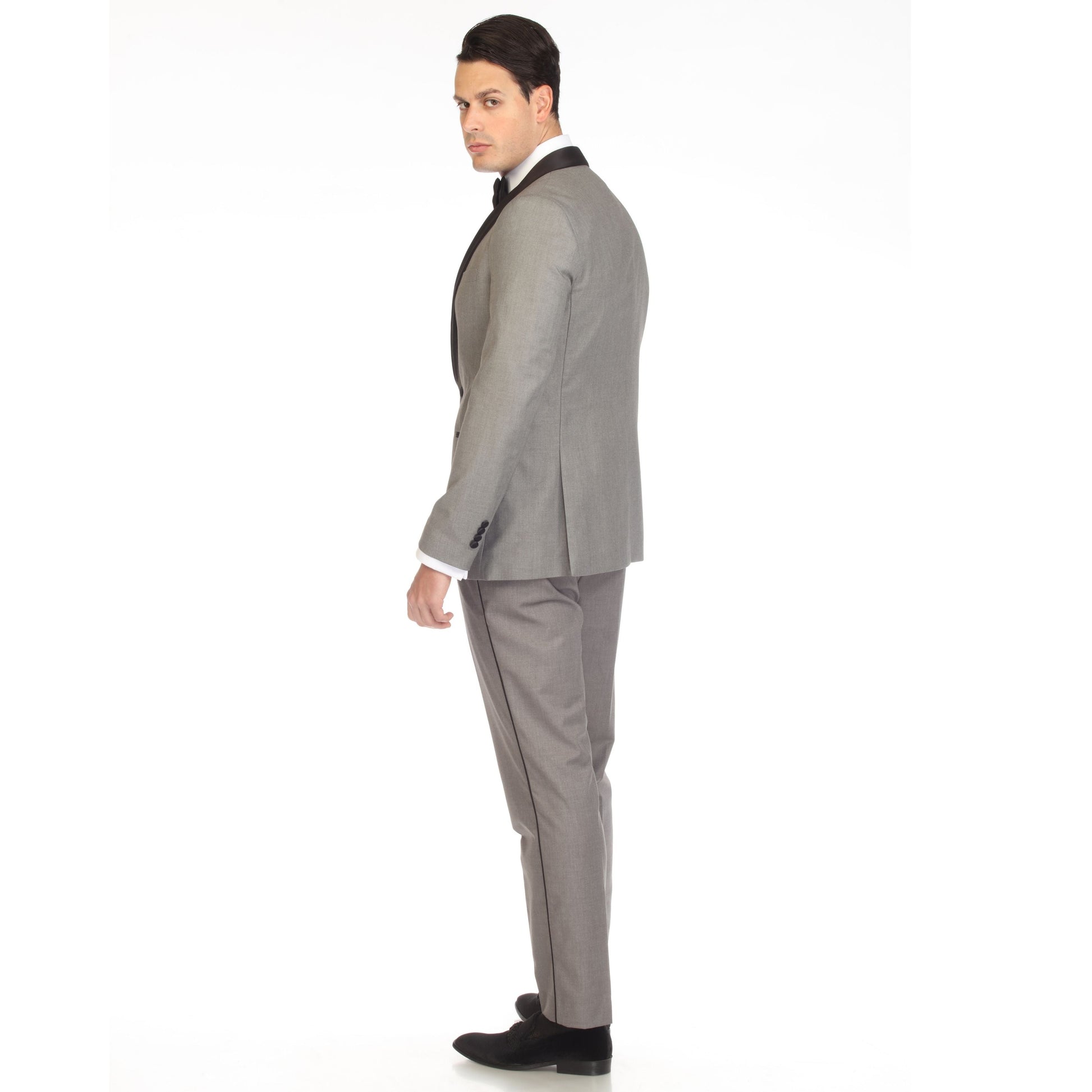 Regent Grey Slim Fit Shawl Lapel 2-Piece Tuxedo Suit Set
