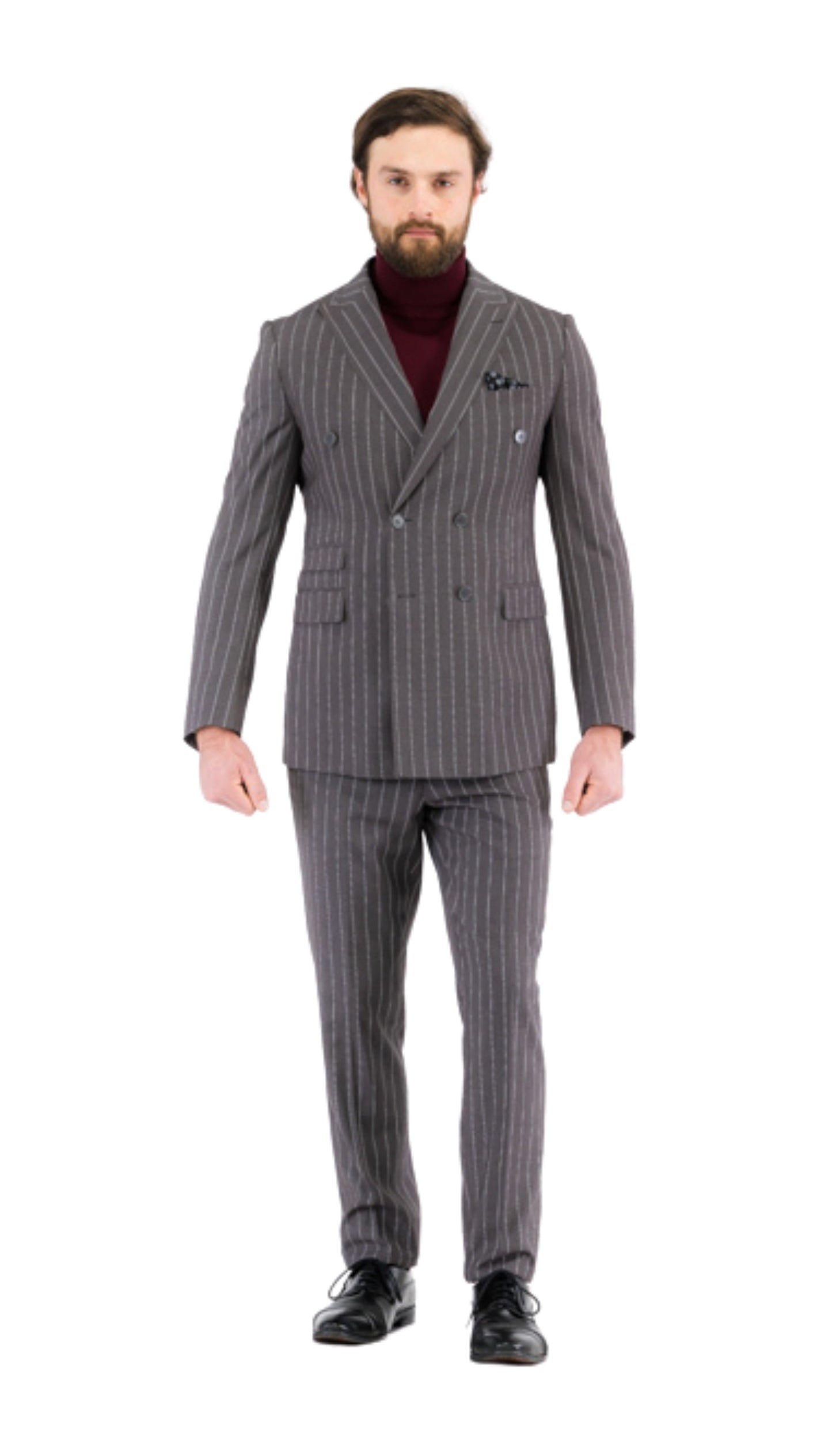 Aragon Peak Lapel Double Breasted Slim Fit Suit