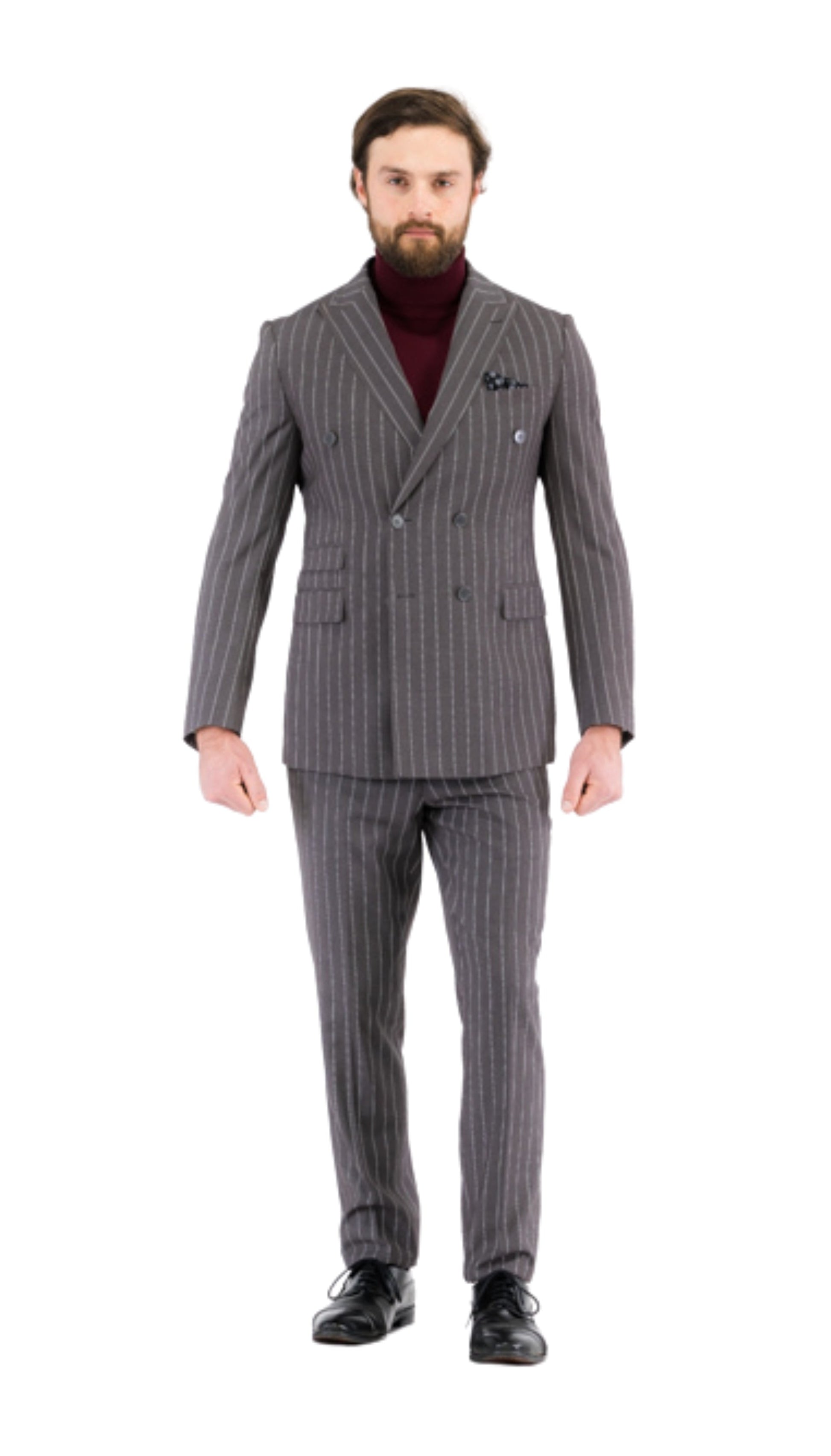 Aragon Peak Lapel Double Breasted Slim Fit Suit