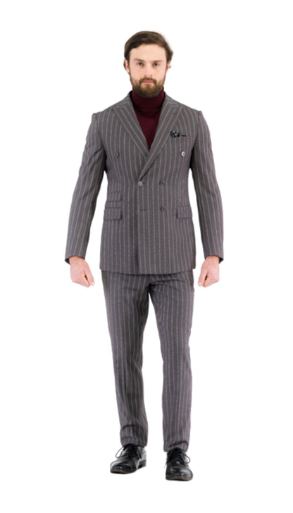 Aragon Peak Lapel Double Breasted Slim Fit Suit