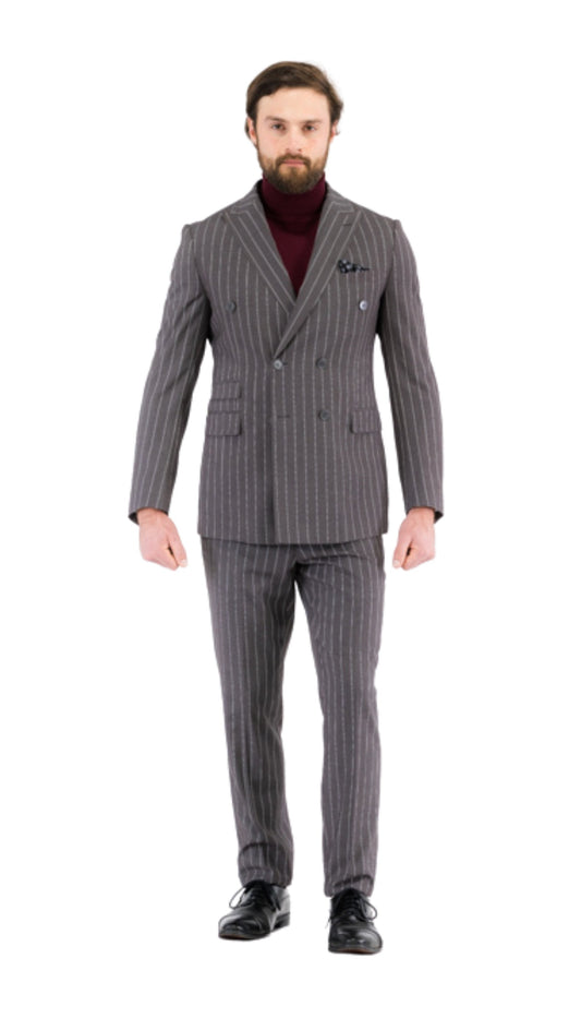 Aragon Peak Lapel Double Breasted Slim Fit Suit