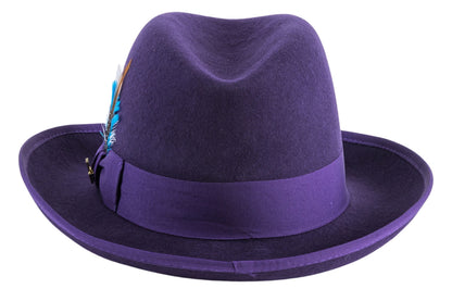 Australian Premium Wool Purple Godfather Hat