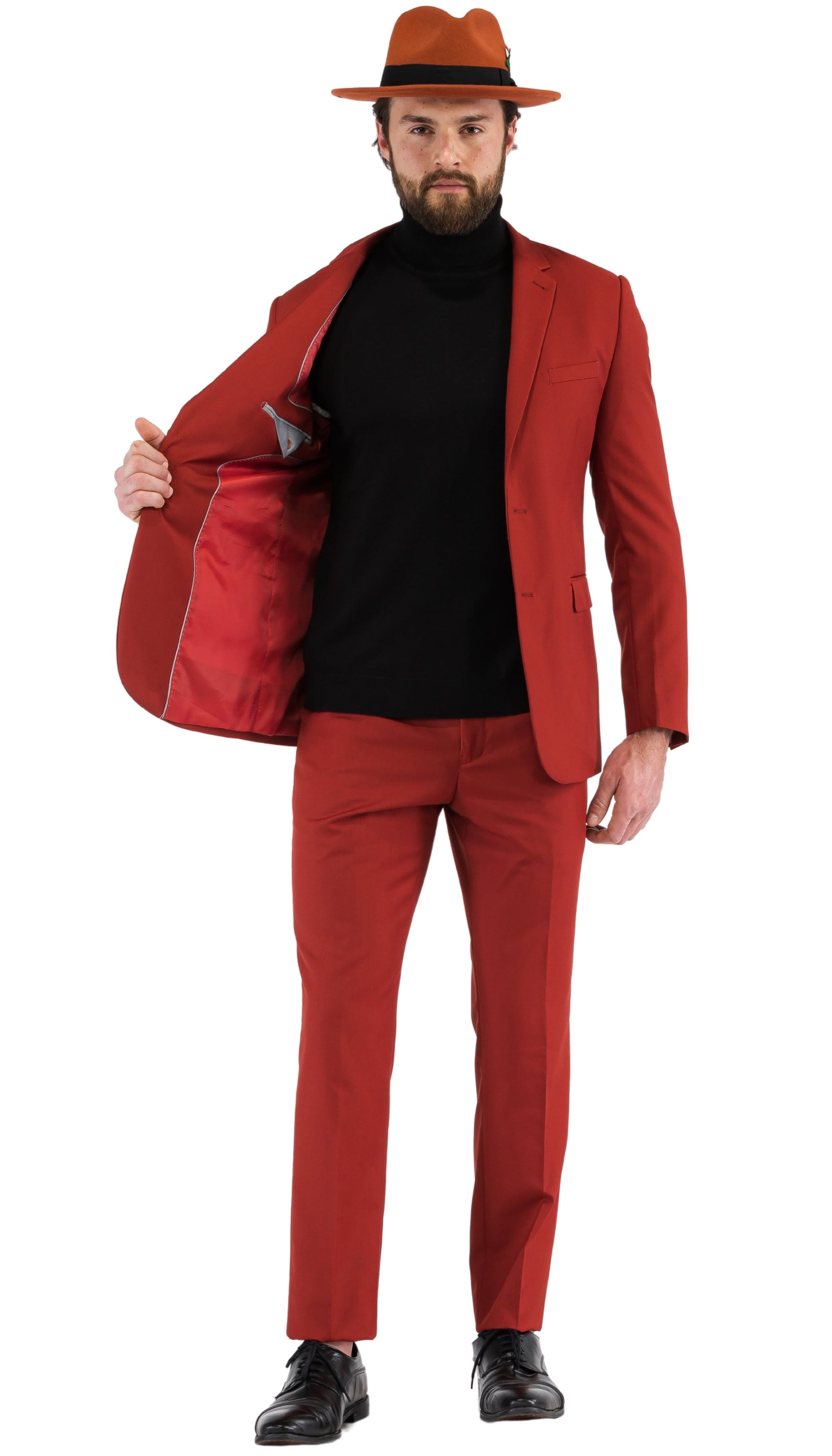 Monarch Brick Slim Fit Notch Lapel 2-Piece Suit