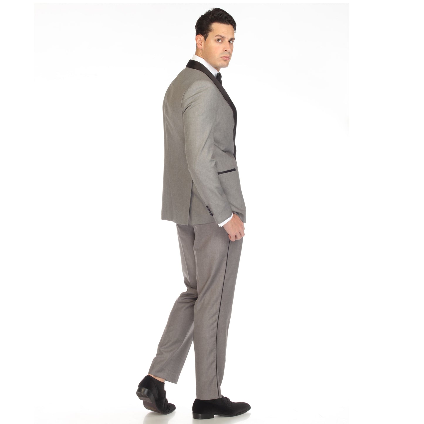 Regent Grey Slim Fit Shawl Lapel 2-Piece Tuxedo Suit Set