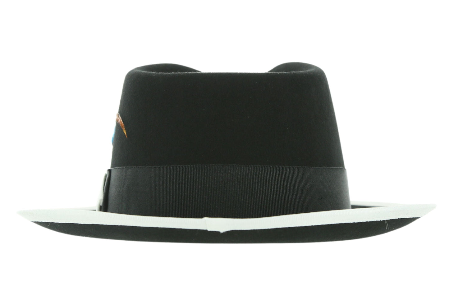 Australian Wool Black and White Trilby Fedora Hat