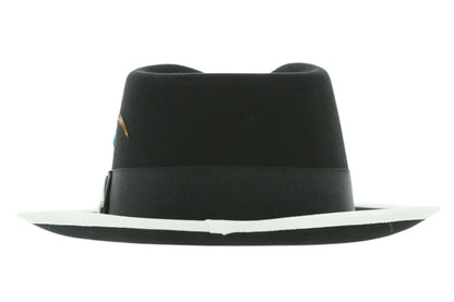 Australian Wool Black and White Trilby Fedora Hat