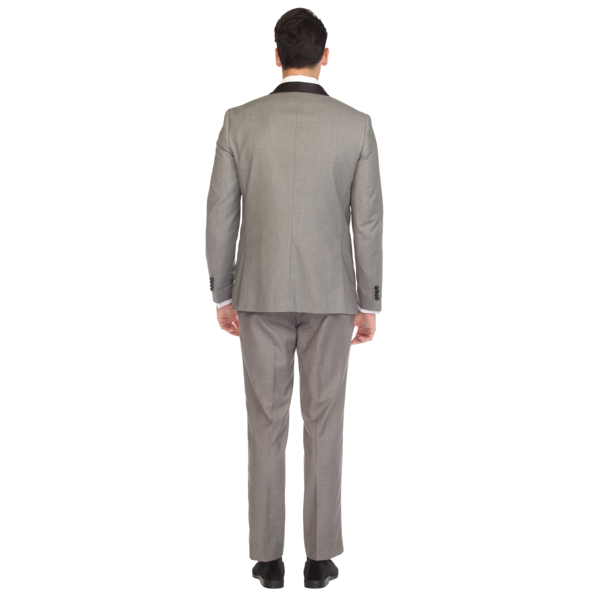 Regent Grey Slim Fit Shawl Lapel 2-Piece Tuxedo Suit Set