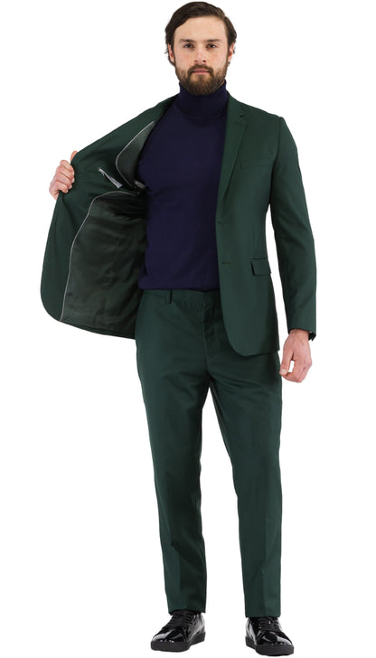 Monarch Hunter Green Slim Fit Notch Lapel 2-Piece Suit