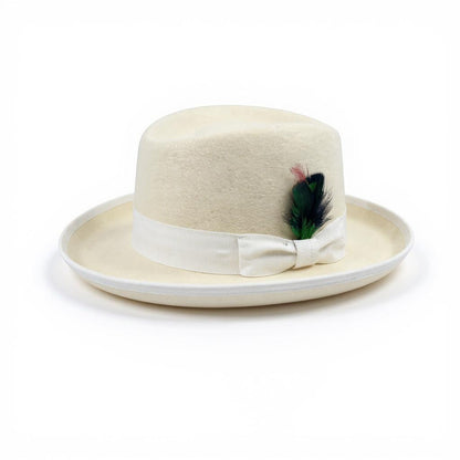 Australian Premium Wool White Godfather Hat