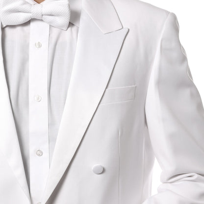 Premium A201 Regular Fit White Tail Tuxedo - FHYINC best men's suits, tuxedos, formal men's wear wholesale
