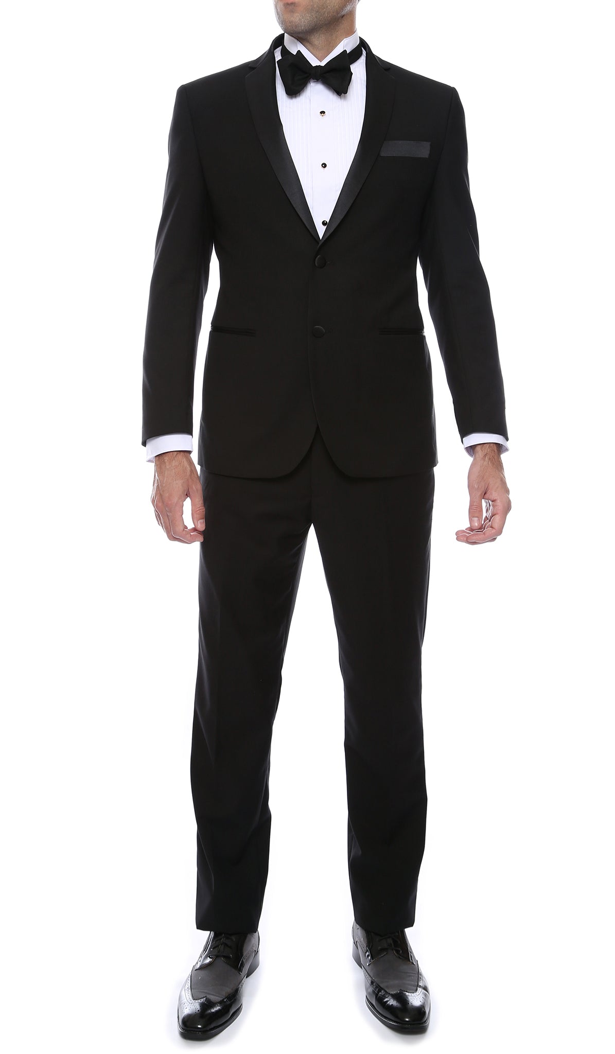 Royston Black Slim Fit Notch Lapel Tuxedo