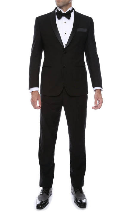 Royston Black Slim Fit Notch Lapel Tuxedo