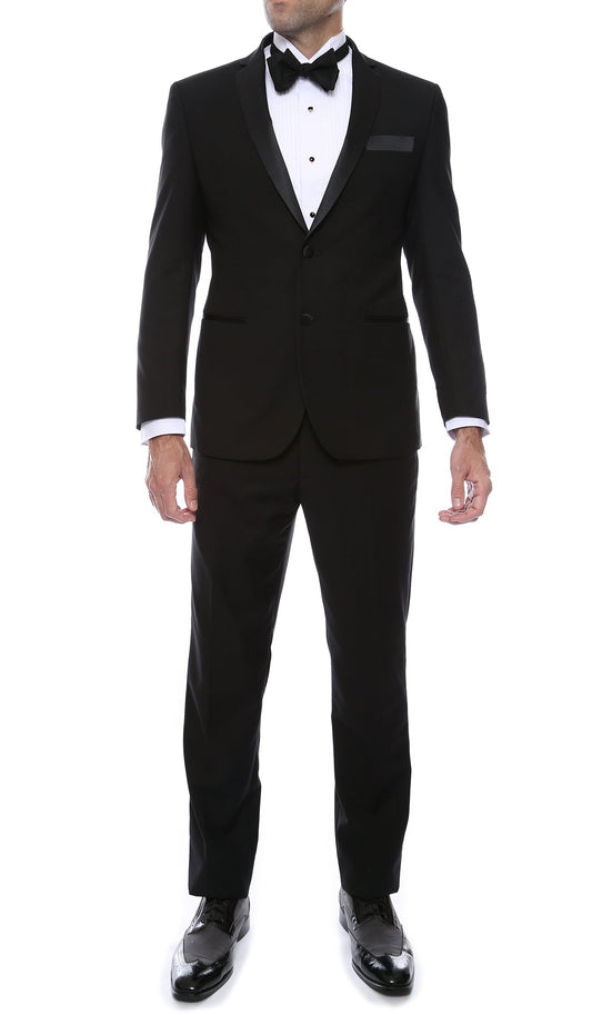 Royston Black Slim Fit Notch Lapel Tuxedo