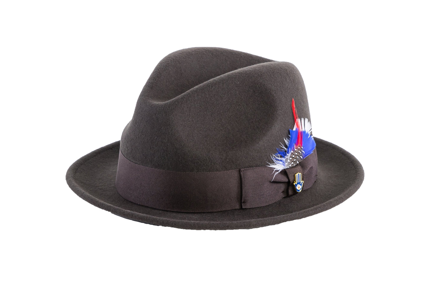 Australian Premium Wool Brown Brooks Fedora Hat