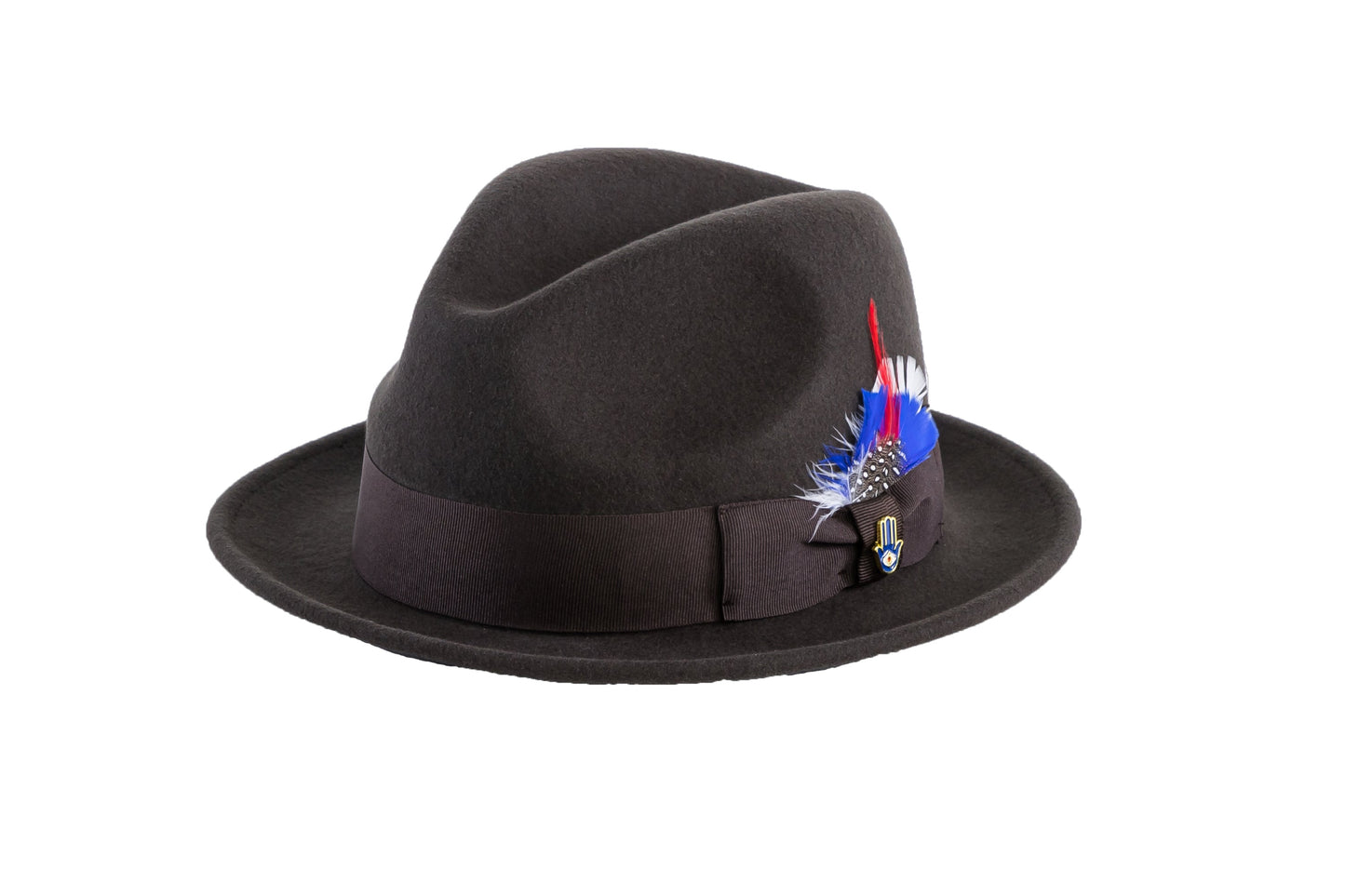 Australian Premium Wool Brown Brooks Fedora Hat