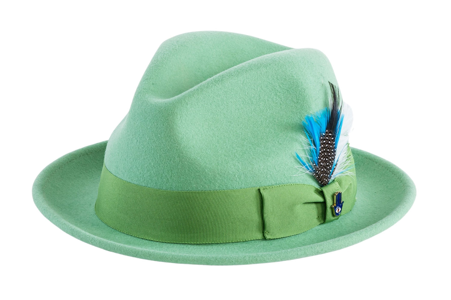 Australian Premium Wool Lime Green Brooks Fedora Hat