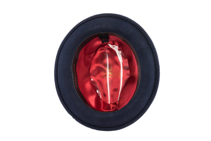 Australian Premium Wool Navy Brooks Fedora Hat