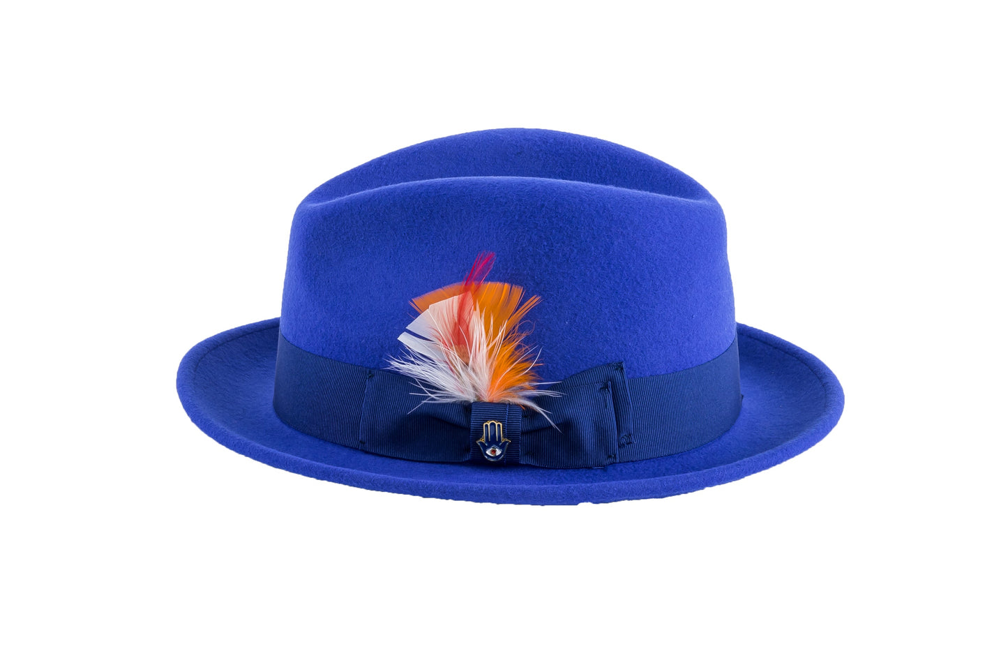 Australian Premium Wool Royal Blue Brooks Fedora Hat