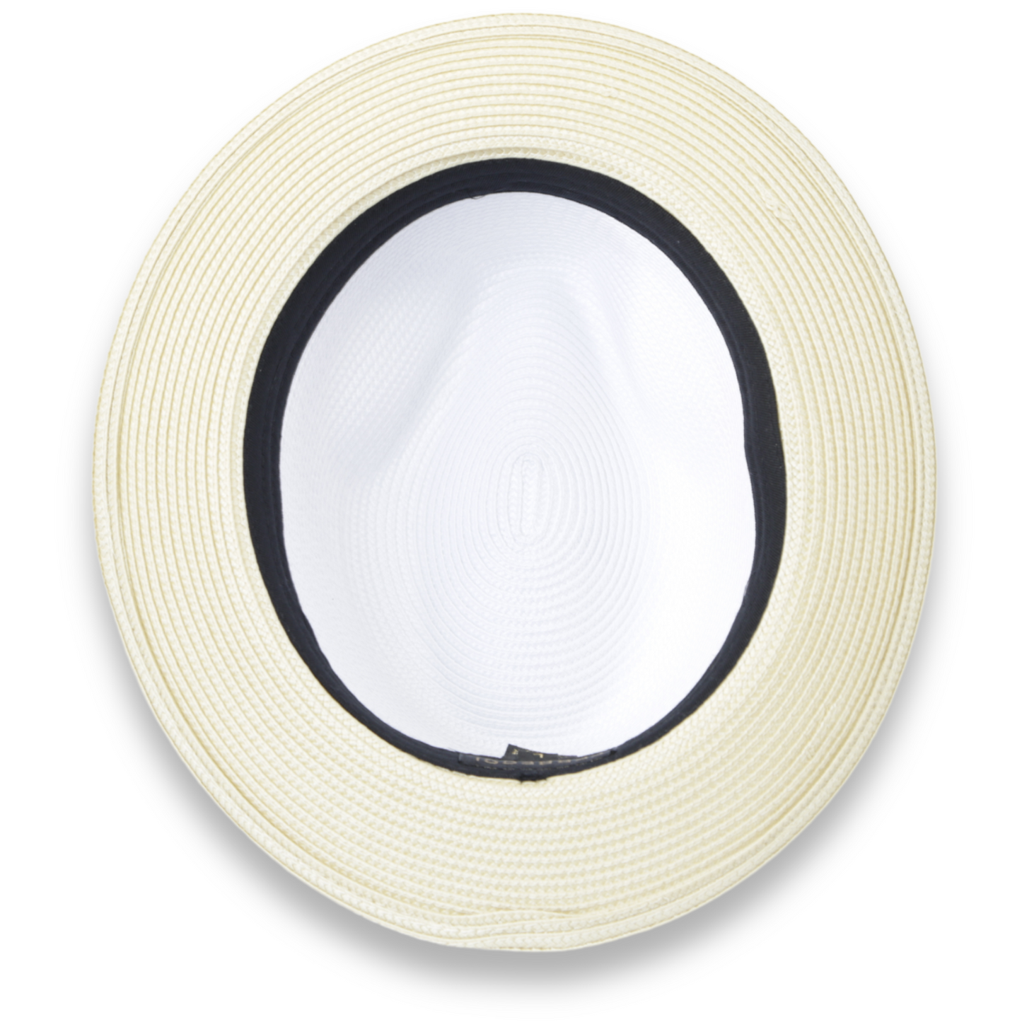 Habana Crushable Straw Hat Fedora in Two Tone Beige-White