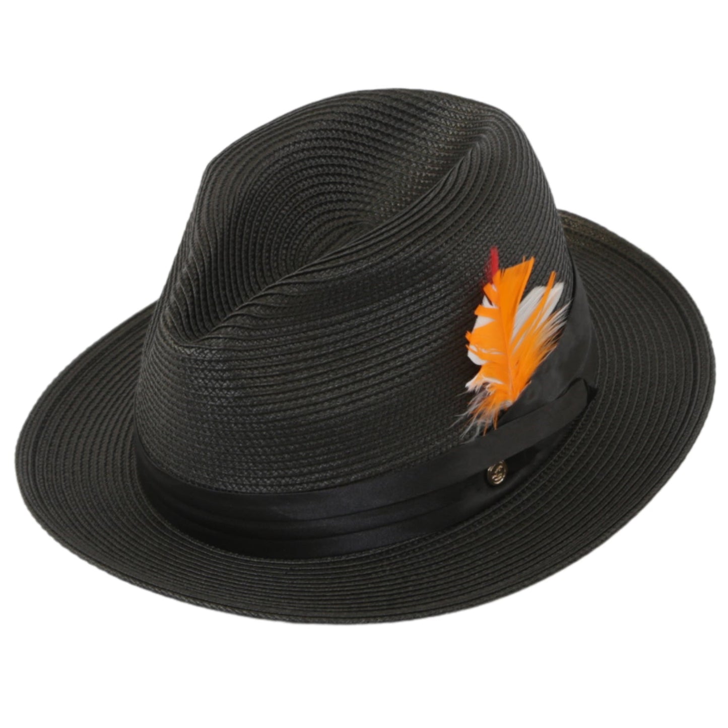 Mar Azul Crushable Straw Hat Fedora in Black
