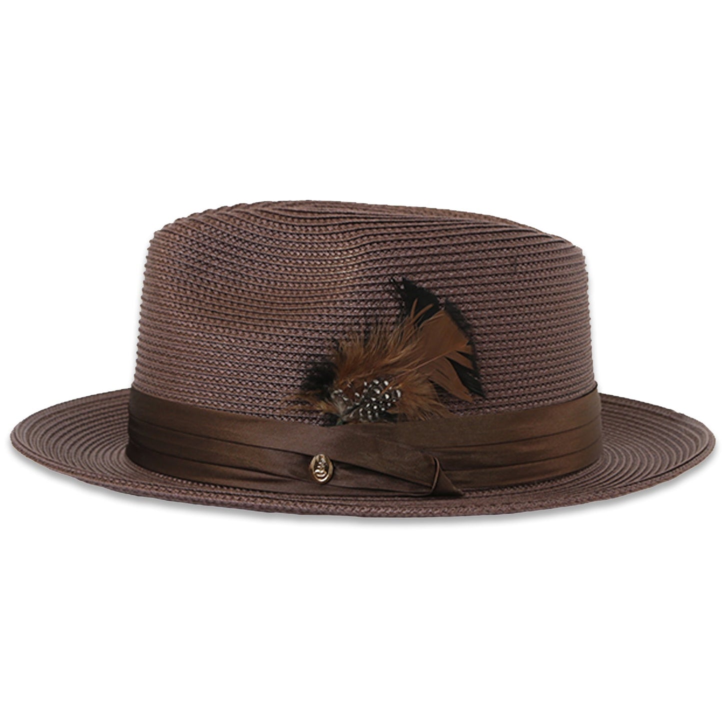 Mar Azul Crushable Straw Hat Fedora in Brown