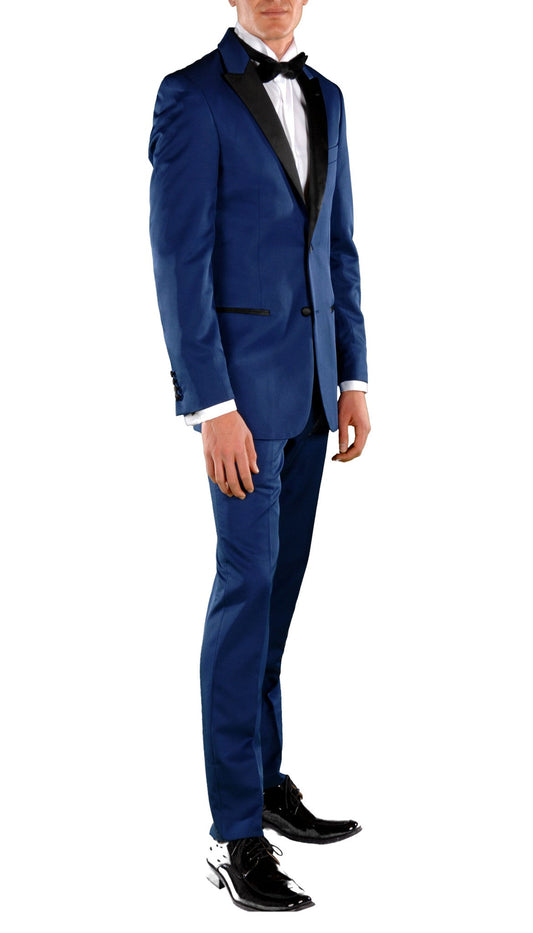 Ravenscroft Dark Blue Slim Fit Peak Lapel 2-Piece Tuxedo