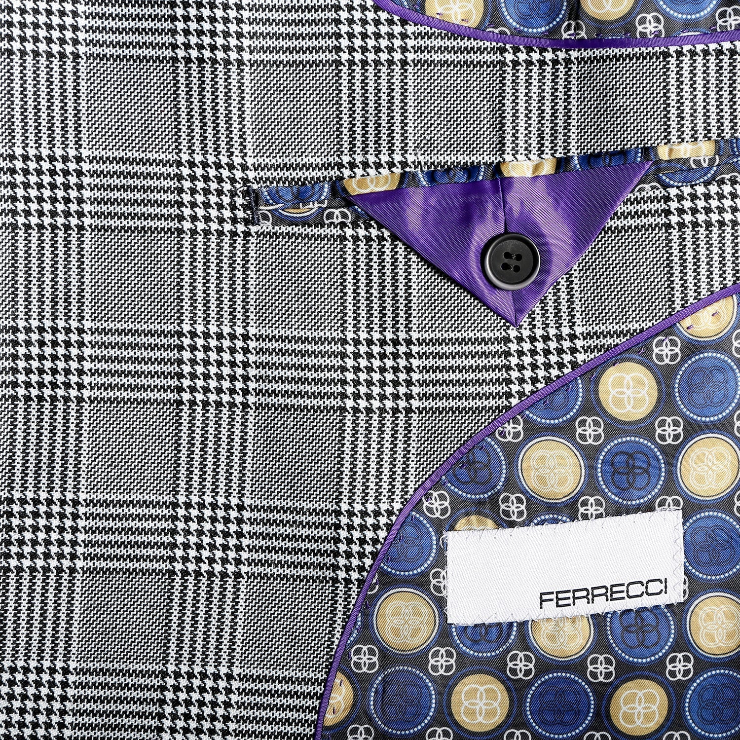 Ravensworth Grey Skinny Slim Fit 2-Piece Glen Plaid Peak Lapel Suit
