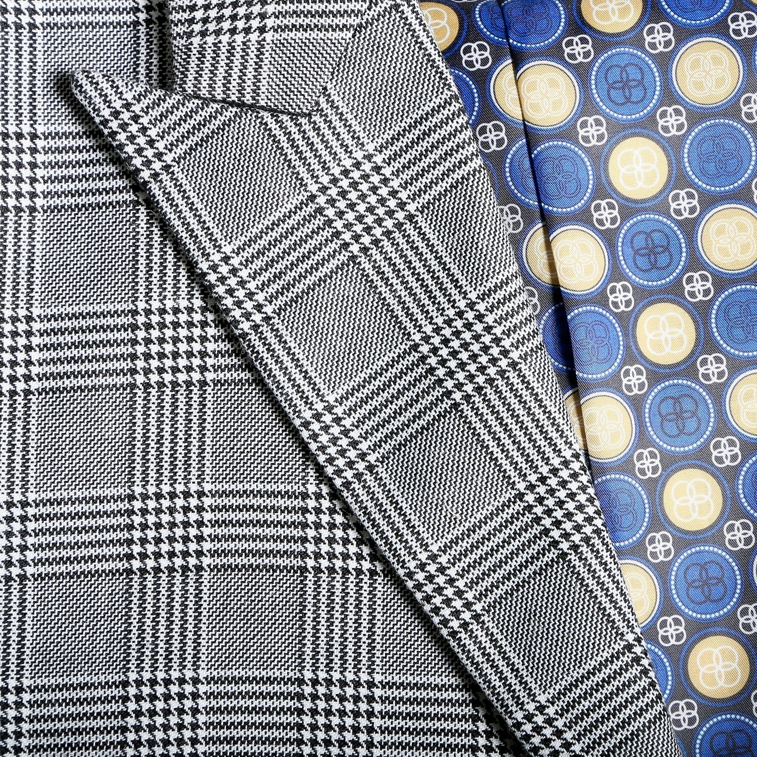 Ravensworth Grey Skinny Slim Fit 2-Piece Glen Plaid Peak Lapel Suit