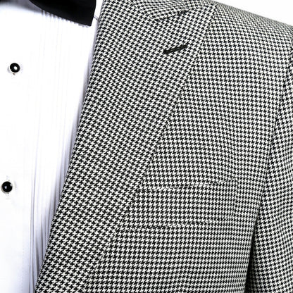 Bramwell Slim Fit Houndstooth Peak Lapel 2-Piece Suit