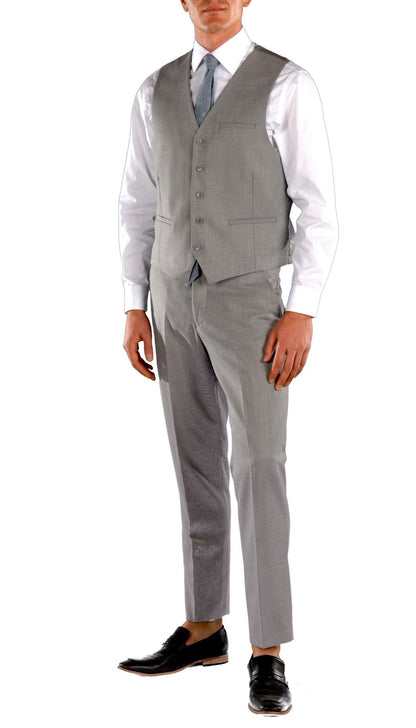 Imperial Light Grey Slim Fit Suit - 3-Piece