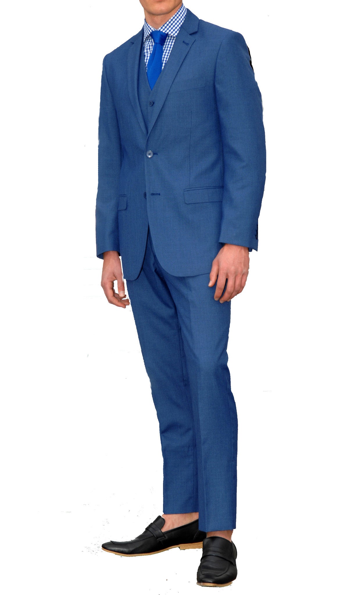 Elmwood New Blue Slim Fit Suit - 3-Piece