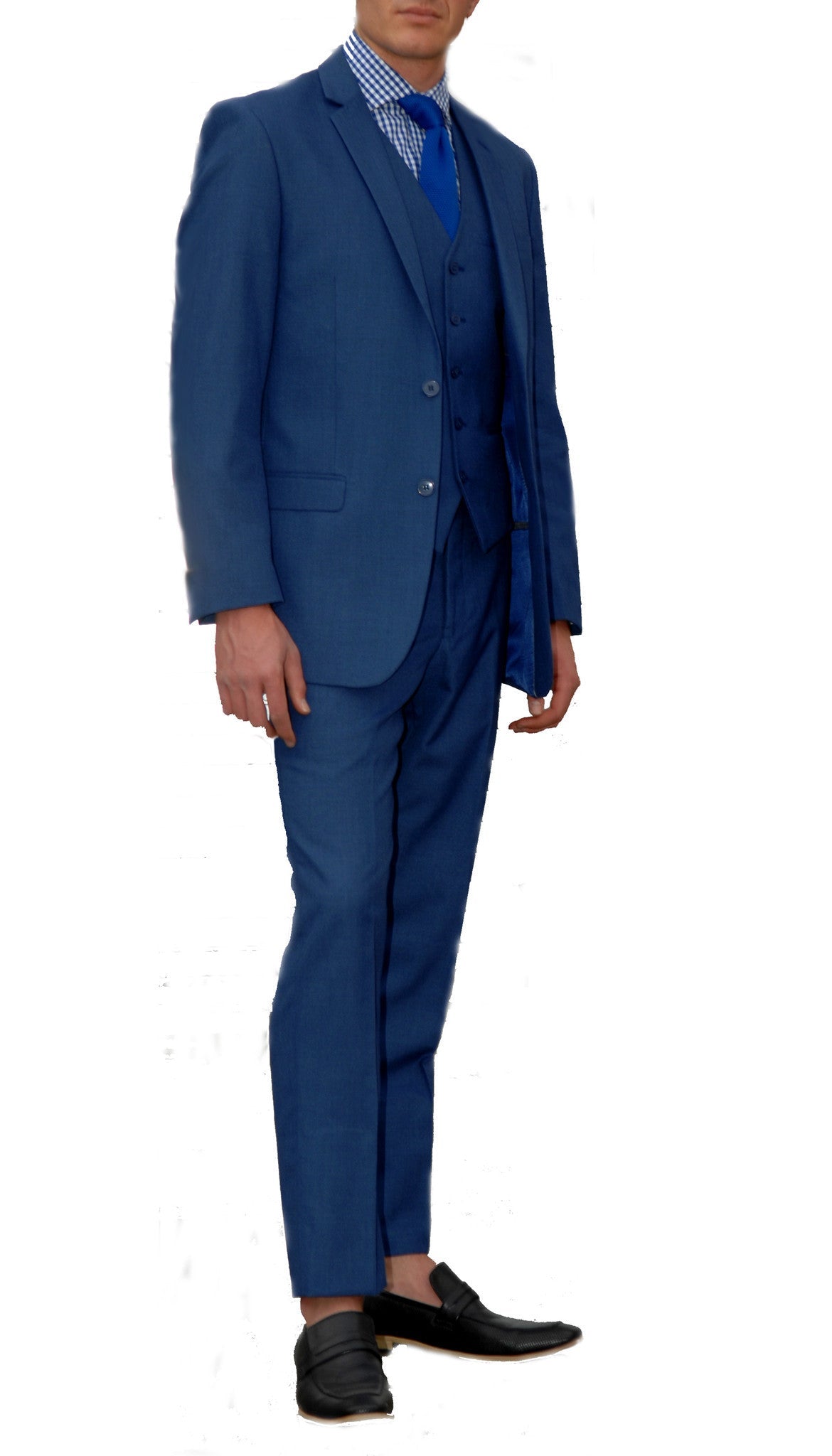 Elmwood New Blue Slim Fit Suit - 3-Piece