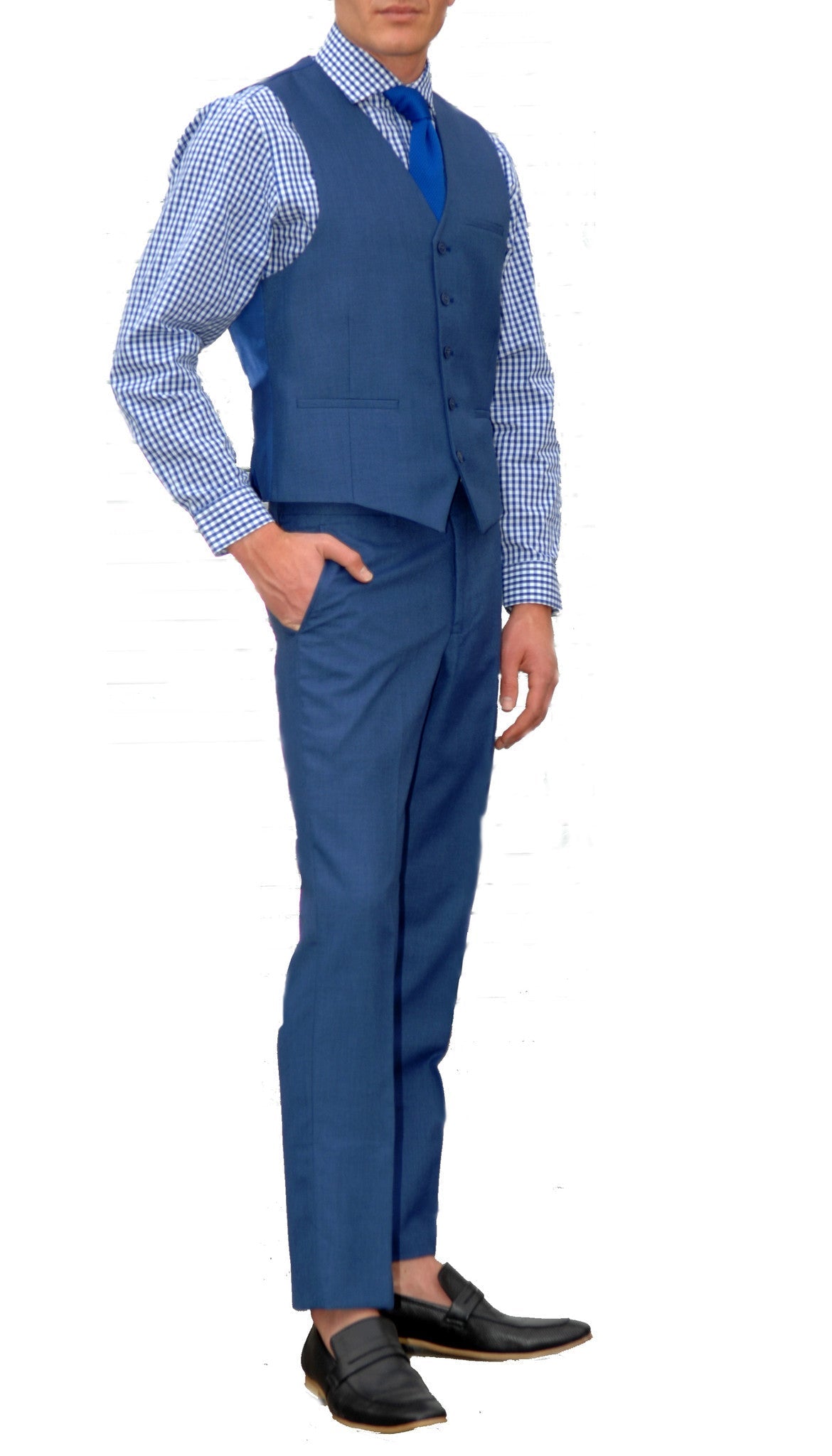 Elmwood New Blue Slim Fit Suit - 3-Piece