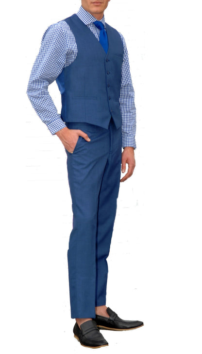Elmwood New Blue Slim Fit Suit - 3-Piece