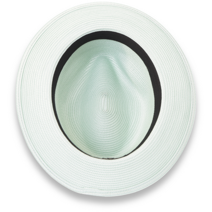 Mar Azul Crushable Straw Hat Fedora in Jade