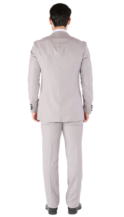 Alhambra Grey 3-Piece Slim Fit Peak Lapel Tuxedo