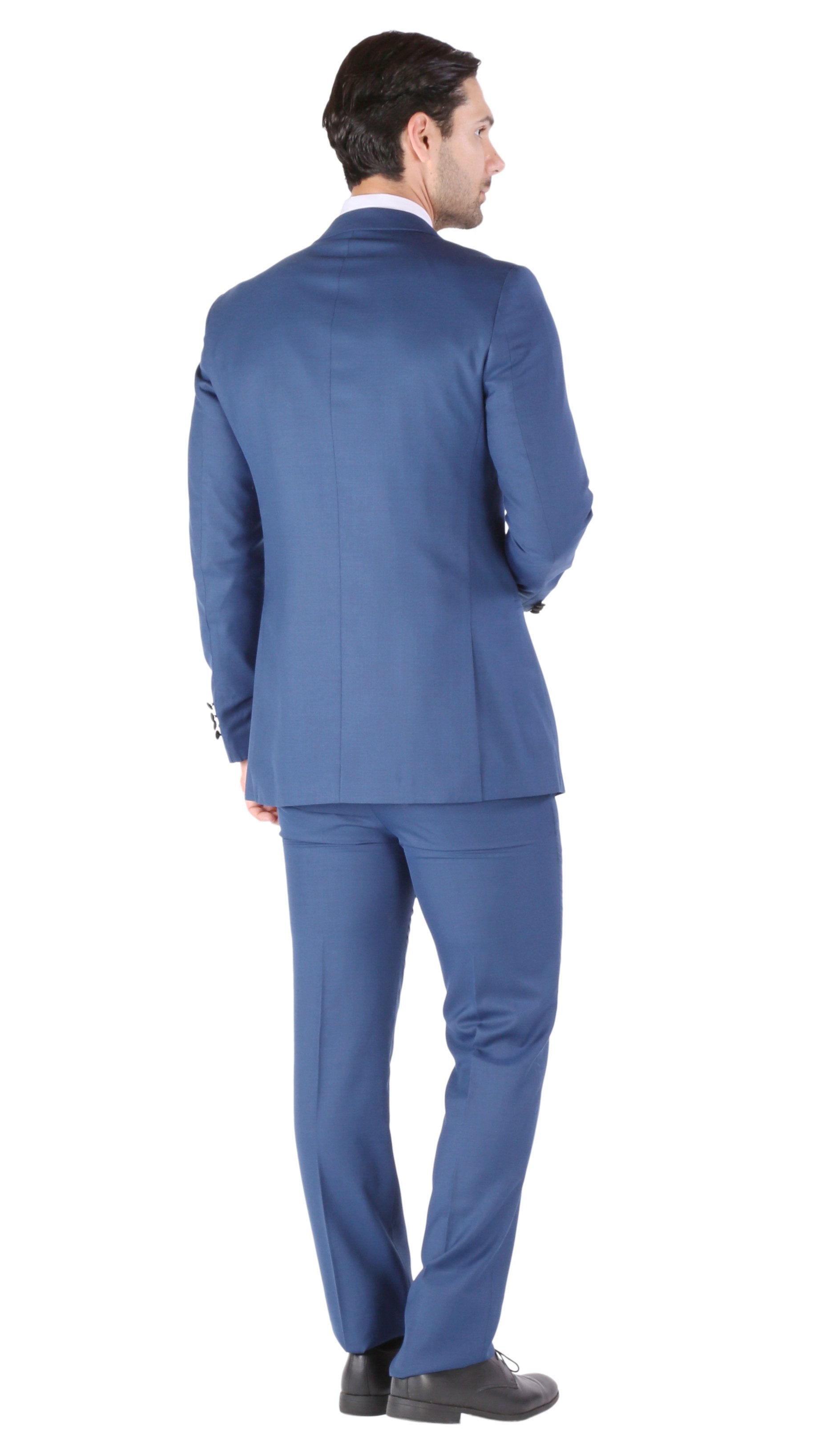 Alhambra Indigo Blue 3-Piece Slim Fit Peak Lapel Tuxedo