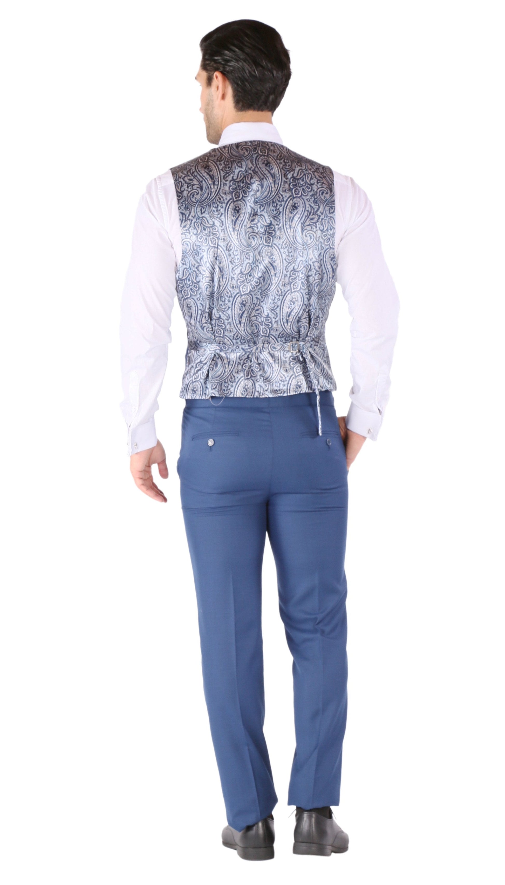 Alhambra Indigo Blue 3-Piece Slim Fit Peak Lapel Tuxedo