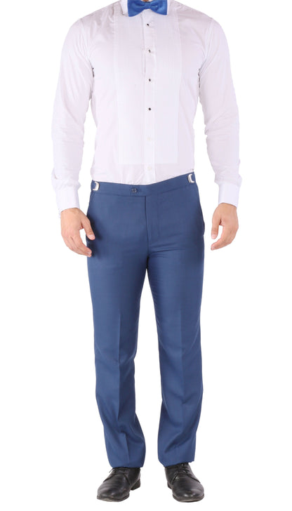 Alhambra Indigo Blue 3-Piece Slim Fit Peak Lapel Tuxedo